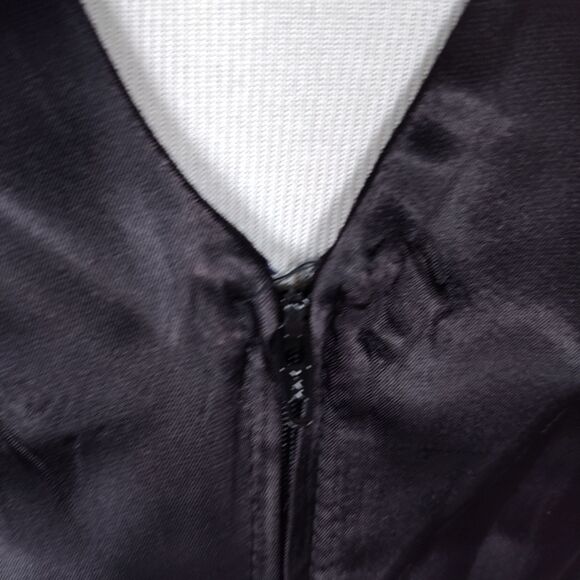 Vintage 80s does 40s Cocktail Dress Size 6/8 Sheer Floral Satin Burnout - Picture 11 of 16